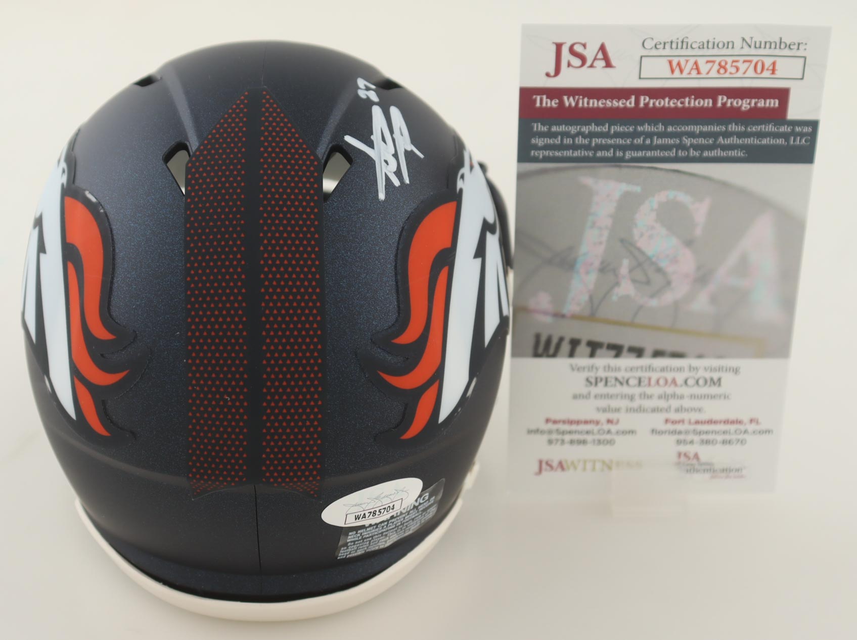 Steve Atwater Signed Broncos Speed Mini Helmet (JSA) at PristineAuction.com Steve Atwater Signed Broncos Speed Mini Helmet (JSA) at PristineAuction.com