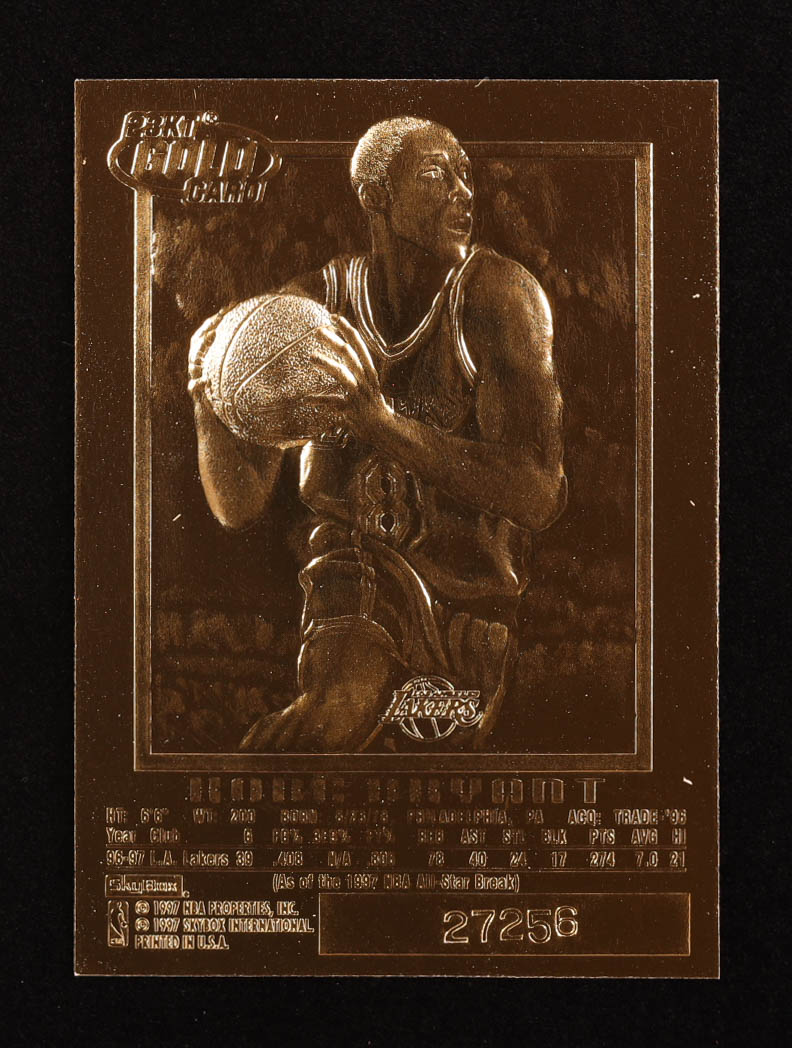 Kobe Bryant 1996-97 Skybox EX-2000 Purple Signature 23Kt Gold RC at PristineAuction.com Kobe Bryant 1996-97 Skybox EX-2000 Purple Signature 23Kt Gold RC at PristineAuction.com