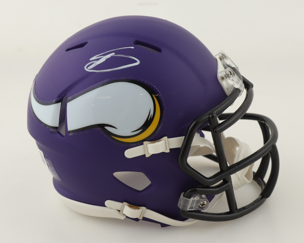Stefon Diggs Signed Vikings Speed Mini Helmet (Beckett) at PristineAuction.com Stefon Diggs Signed Vikings Speed Mini Helmet (Beckett) at PristineAuction.com