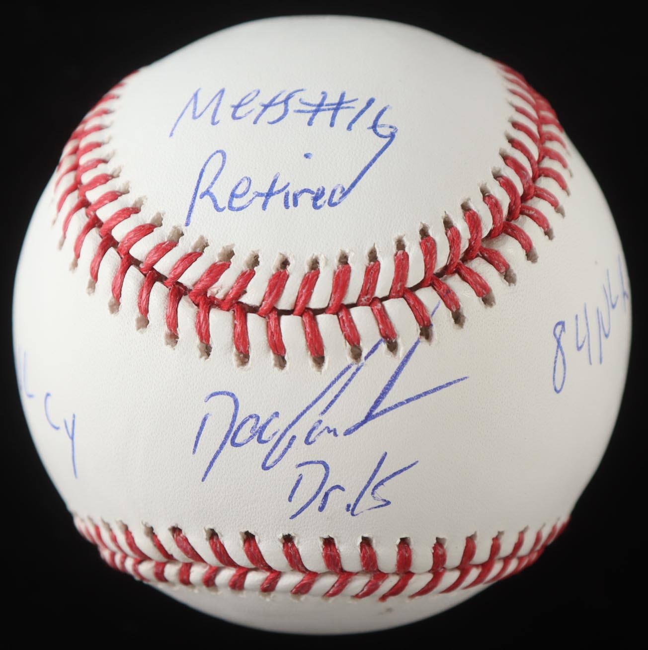 Dwight "Doc" Gooden Signed OML Baseball with Multiple Inscriptions (Beckett) at PristineAuction.com Dwight "Doc" Gooden Signed OML Baseball with Multiple Inscriptions (Beckett) at PristineAuction.com