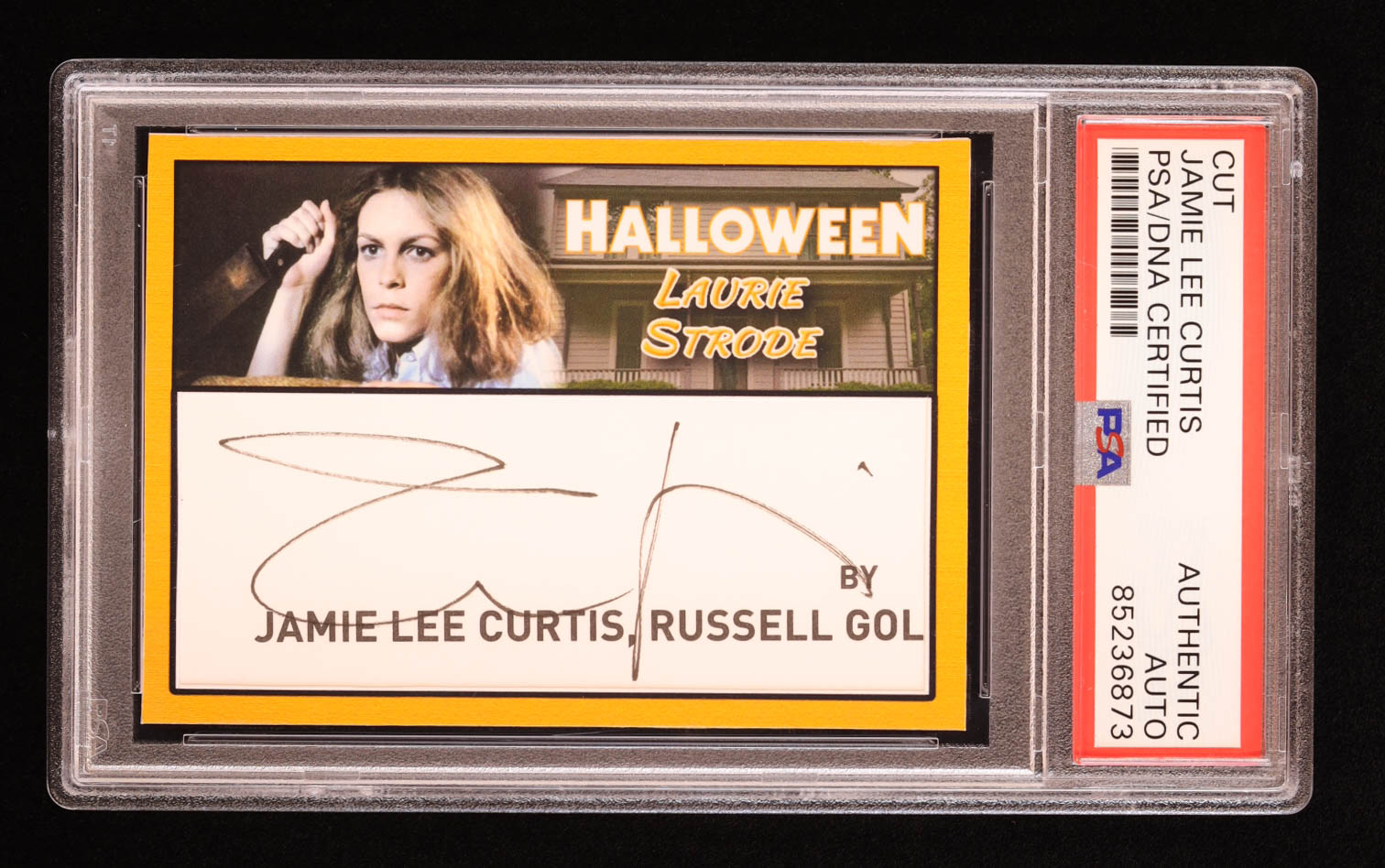 Jamie Lee Curtis Signed "Halloween" Custom Trading Card (PSA) at PristineAuction.com Jamie Lee Curtis Signed "Halloween" Custom Trading Card (PSA) at PristineAuction.com