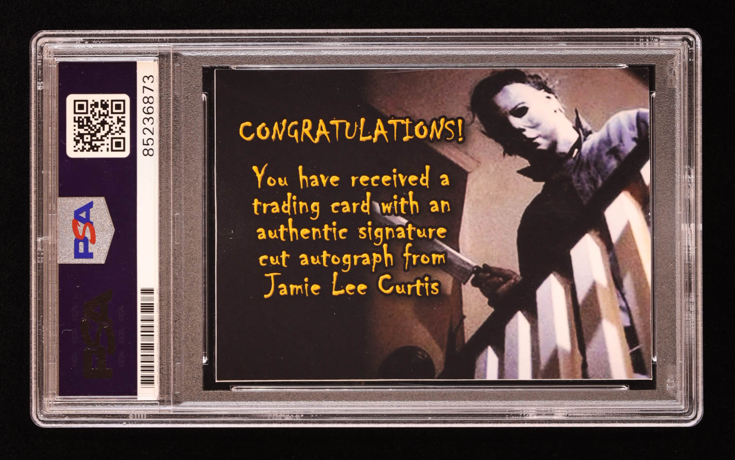 Jamie Lee Curtis Signed "Halloween" Custom Trading Card (PSA) at PristineAuction.com Jamie Lee Curtis Signed "Halloween" Custom Trading Card (PSA) at PristineAuction.com