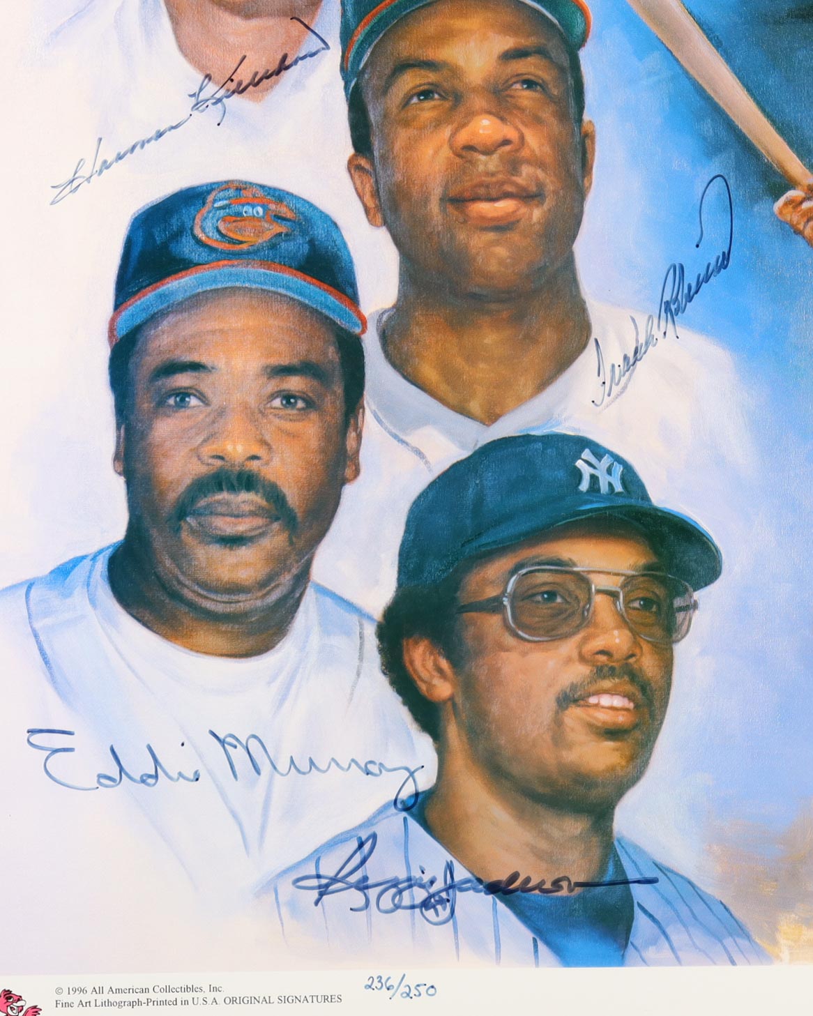 "500 Home Run Club" Custom Framed Poster Print Signed By (11) with Willie Mays, Hank Aaron, Ted Williams, Willie McCovey (Beckett) at PristineAuction.com "500 Home Run Club" Custom Framed Poster Print Signed By (11) with Willie Mays, Hank Aaron, Ted Williams, Willie McCovey (Beckett) at PristineAuction.com