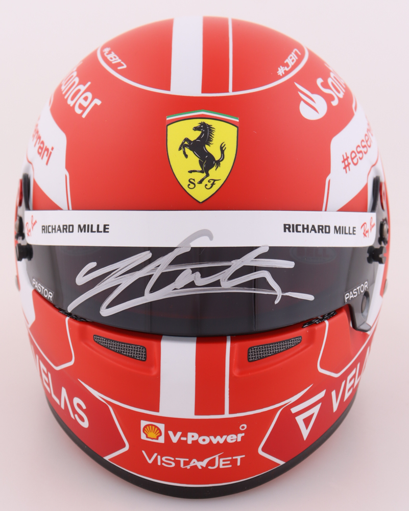 Charles Leclerc Signed Ferrari Formula 1 Mini Helmet (Beckett) at PristineAuction.com Charles Leclerc Signed Ferrari Formula 1 Mini Helmet (Beckett) at PristineAuction.com