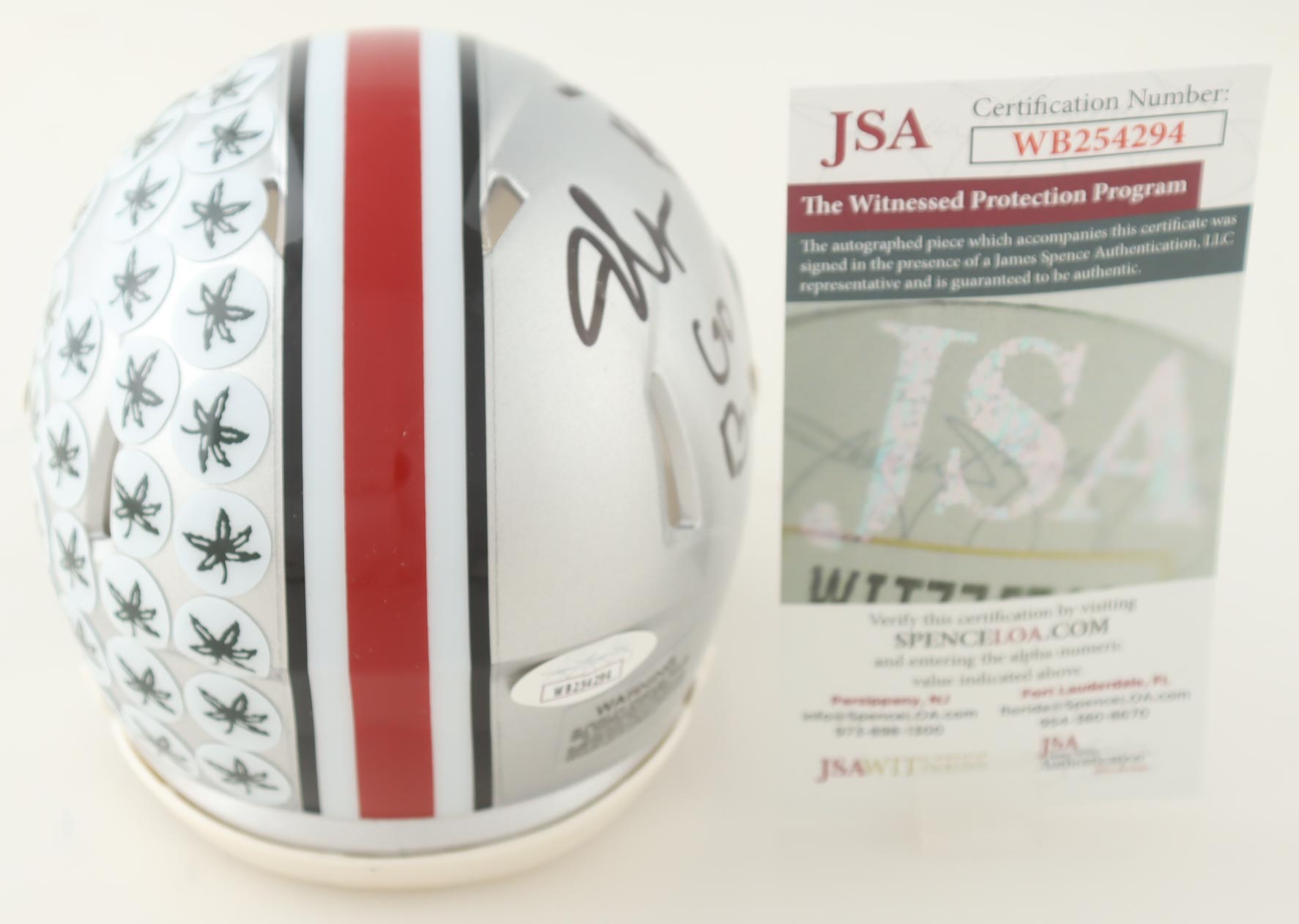 Jonathon Cooper Signed Ohio State Buckeyes Speed Mini Helmet Inscribed "Go Bucks!" (JSA) at PristineAuction.com Jonathon Cooper Signed Ohio State Buckeyes Speed Mini Helmet Inscribed "Go Bucks!" (JSA) at PristineAuction.com