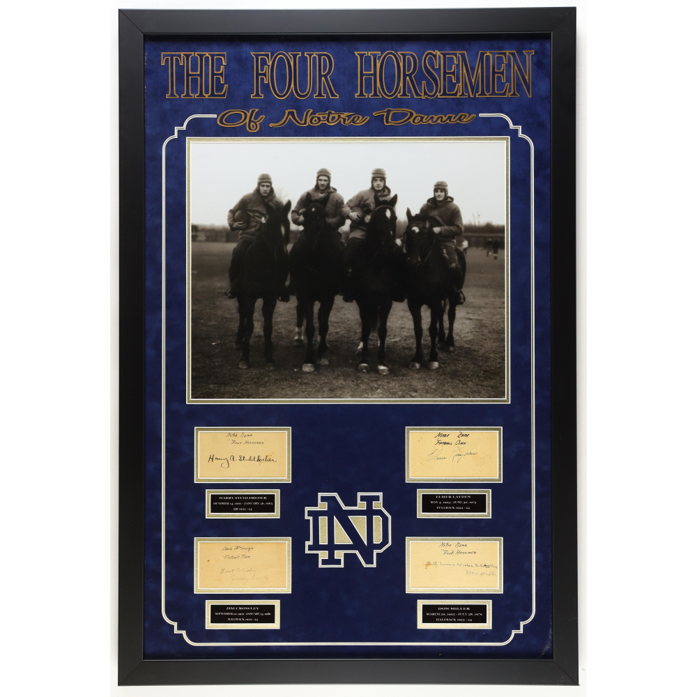  the four horsemen of notre dame custom framed display signed by 4