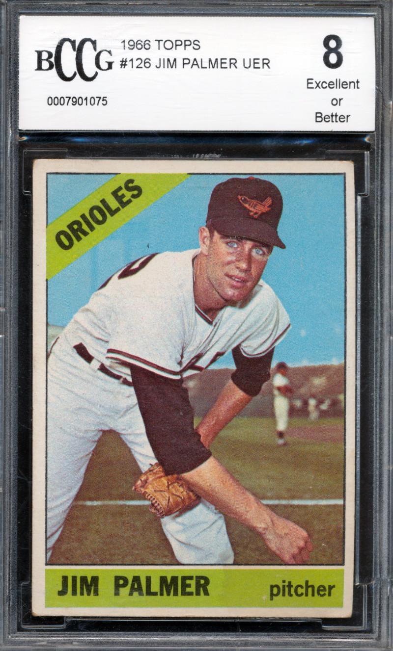 Jim Palmer 1966 Topps #126 RC (BCCG 8) at PristineAuction.com Jim Palmer 1966 Topps #126 RC (BCCG 8) at PristineAuction.com