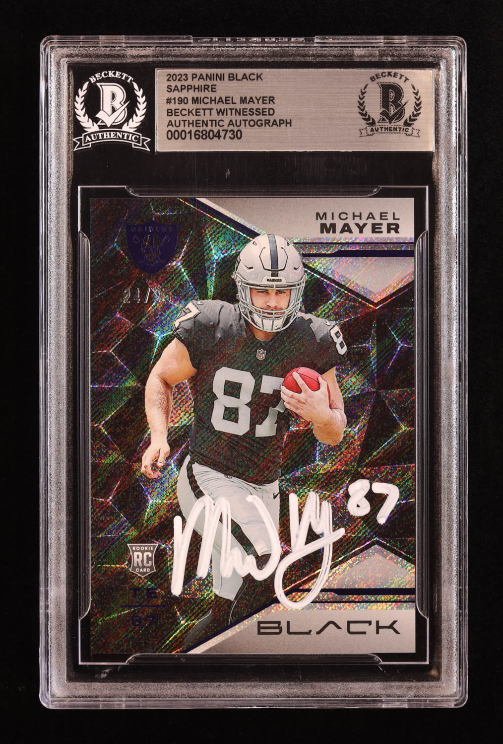 Michael Mayer Signed 2023 Panini Black Sapphire #190 #24/35 RC (BGS) at PristineAuction.com Michael Mayer Signed 2023 Panini Black Sapphire #190 #24/35 RC (BGS) at PristineAuction.com