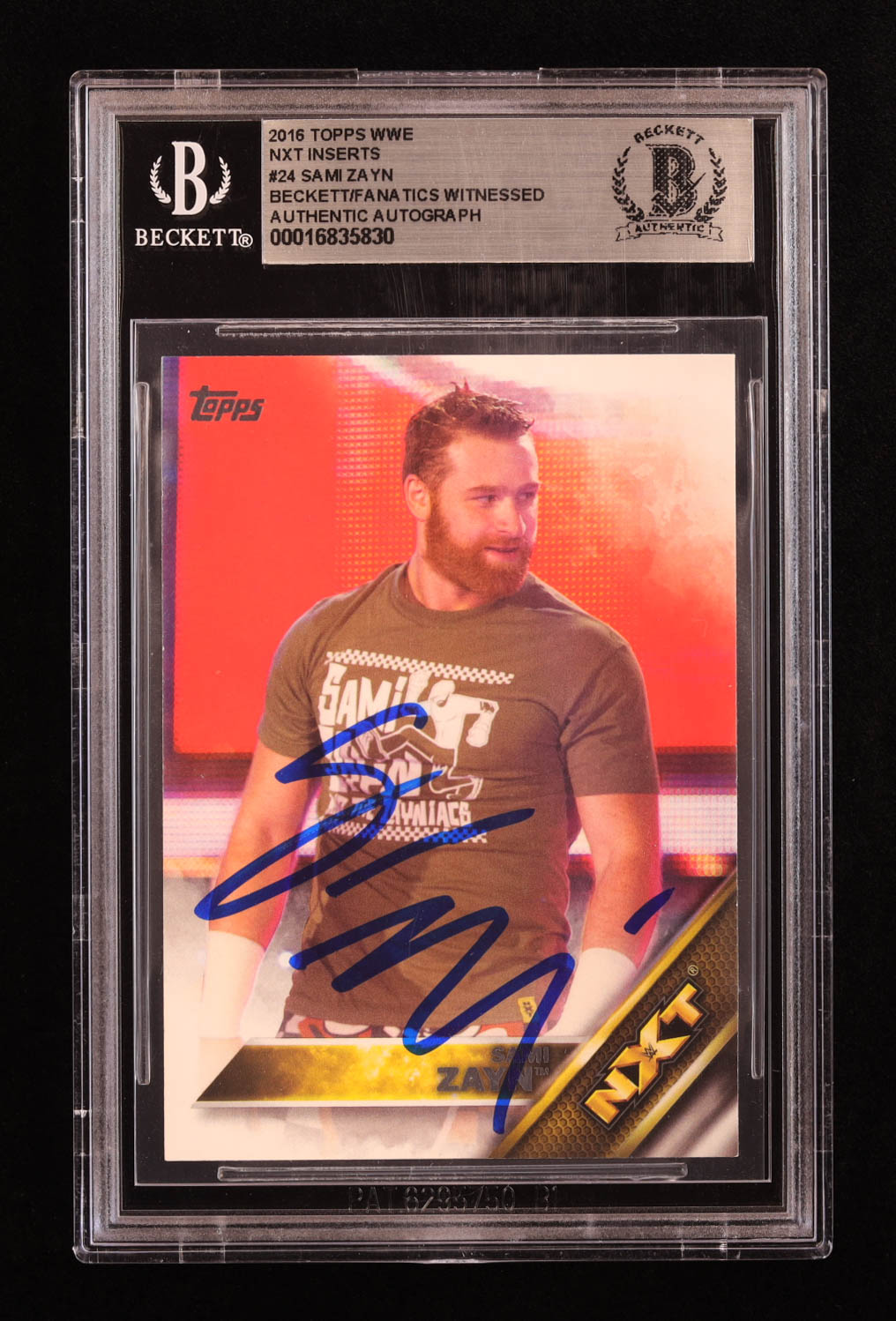 Sami Zayn Signed 2016 Topps WWE NXT Inserts #24 (BGS) at PristineAuction.com Sami Zayn Signed 2016 Topps WWE NXT Inserts #24 (BGS) at PristineAuction.com
