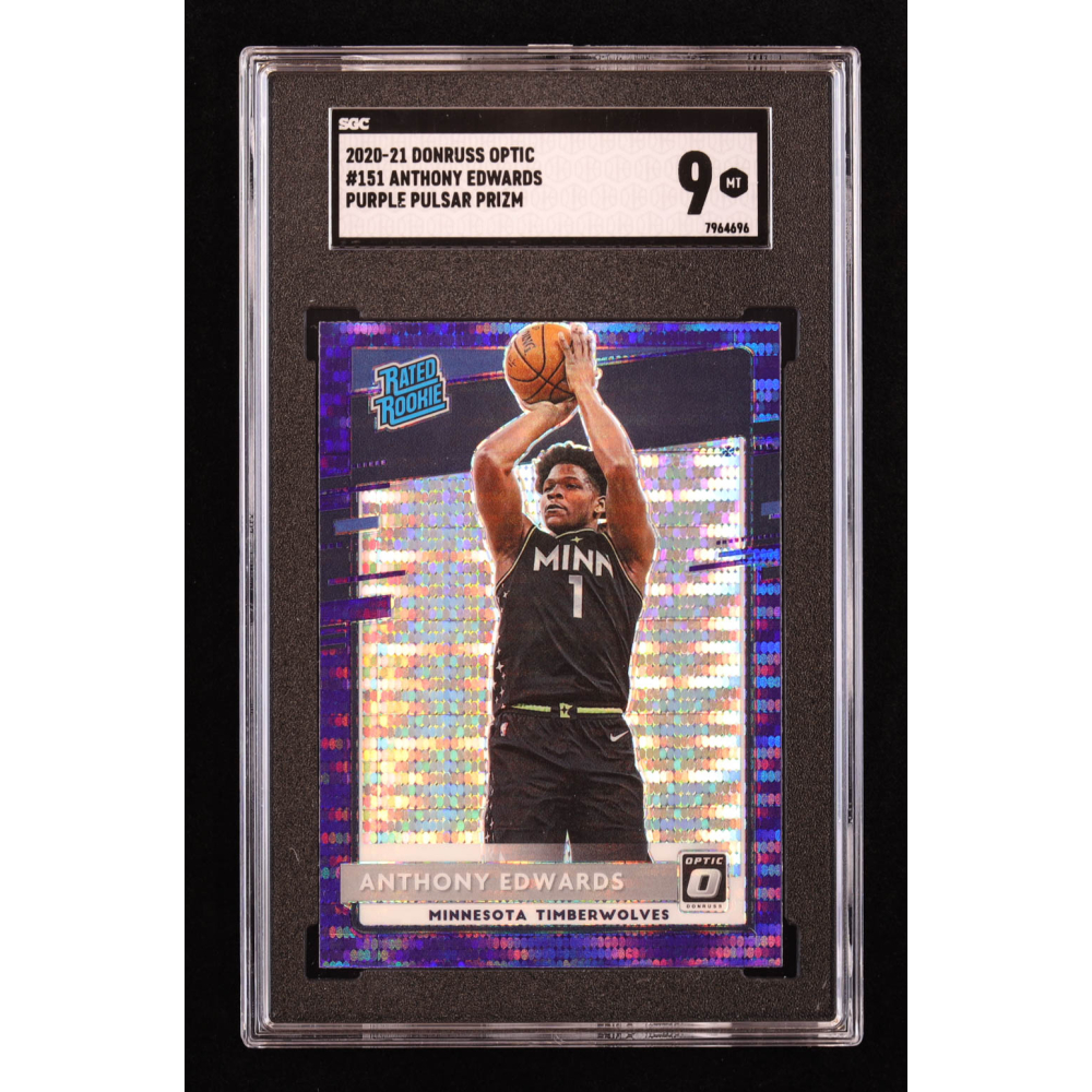 Anthony Edwards 2020-21 Donruss Optic Purple Pulsar #151 RR