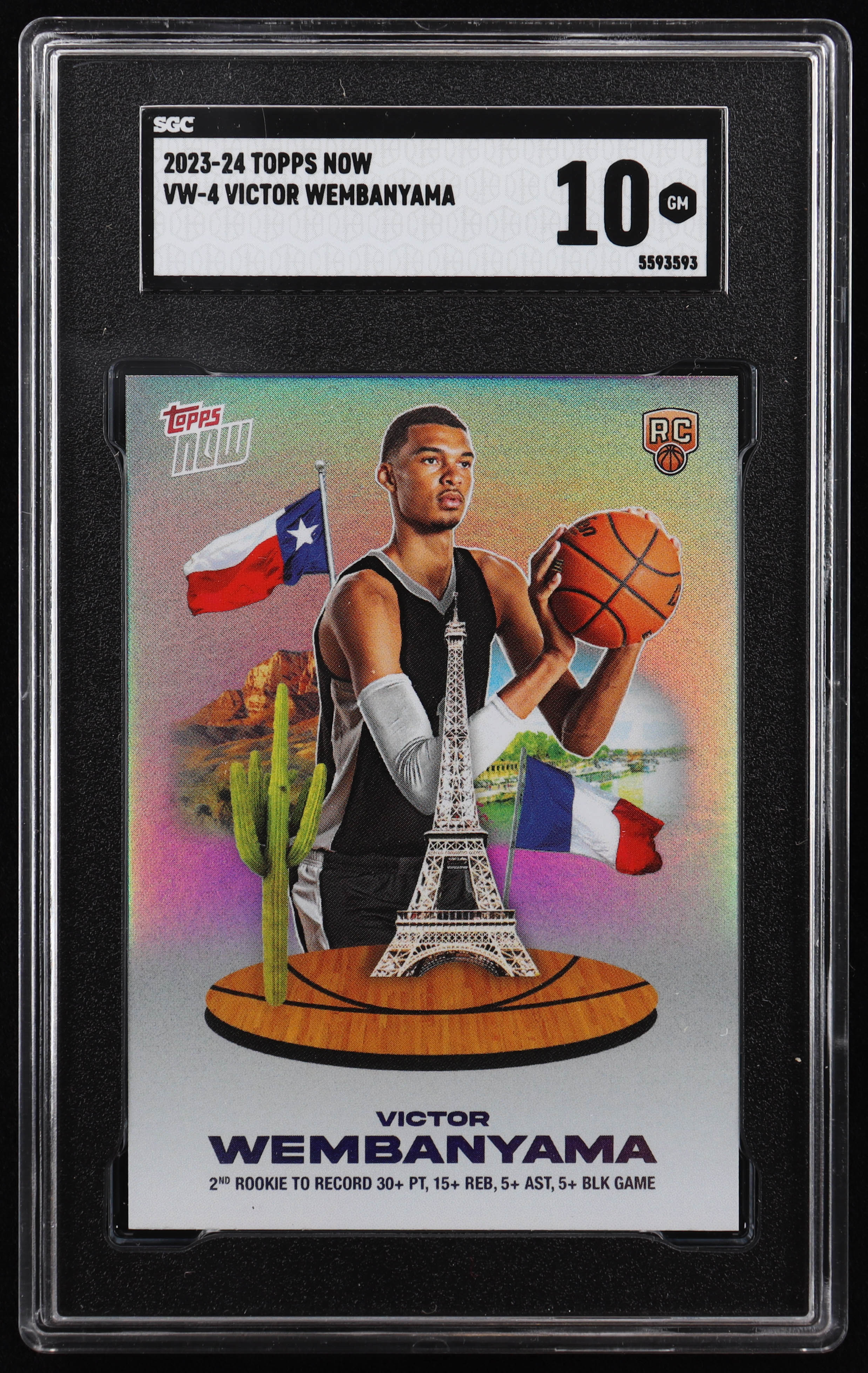 Victor Wembanyama 2023-24 Topps Now Victor Wembanyama #VW4 RC (SGC 10) at PristineAuction.com Victor Wembanyama 2023-24 Topps Now Victor Wembanyama #VW4 RC (SGC 10) at PristineAuction.com