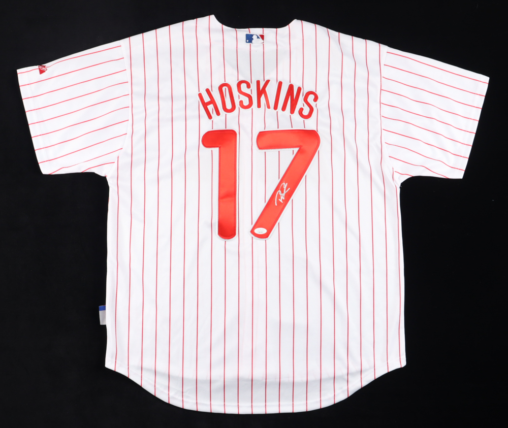Rhys Hoskins Signed Jersey (JSA) at PristineAuction.com Rhys Hoskins Signed Jersey (JSA) at PristineAuction.com
