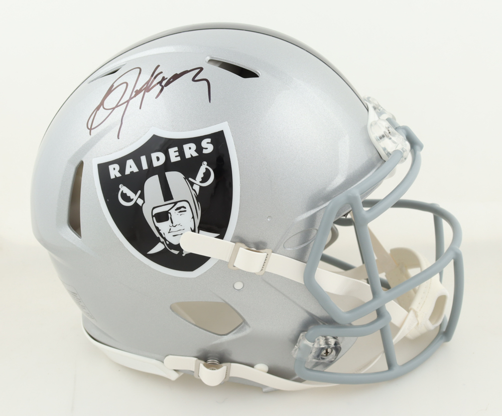 Bo Jackson Signed Raiders Full-Size Authentic On-Field Speed Helmet (Beckett) at PristineAuction.com Bo Jackson Signed Raiders Full-Size Authentic On-Field Speed Helmet (Beckett) at PristineAuction.com