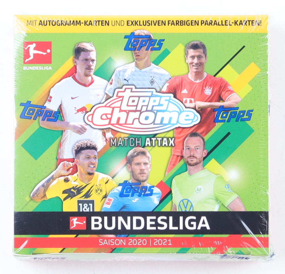 2020-21 Topps Chrome Match Attax Bundesliga Soccer Hobby Box with (18) Packs at PristineAuction.com 2020-21 Topps Chrome Match Attax Bundesliga Soccer Hobby Box with (18) Packs at PristineAuction.com