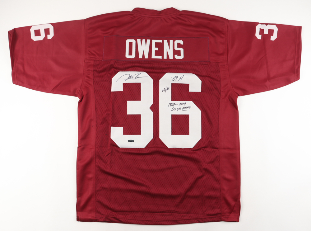 Steve Owens Signed LE Jersey Inscribed "69 H" & "1969-2019 50 Yr Anniv" (TriStar) at PristineAuction.com Steve Owens Signed LE Jersey Inscribed "69 H" & "1969-2019 50 Yr Anniv" (TriStar) at PristineAuction.com
