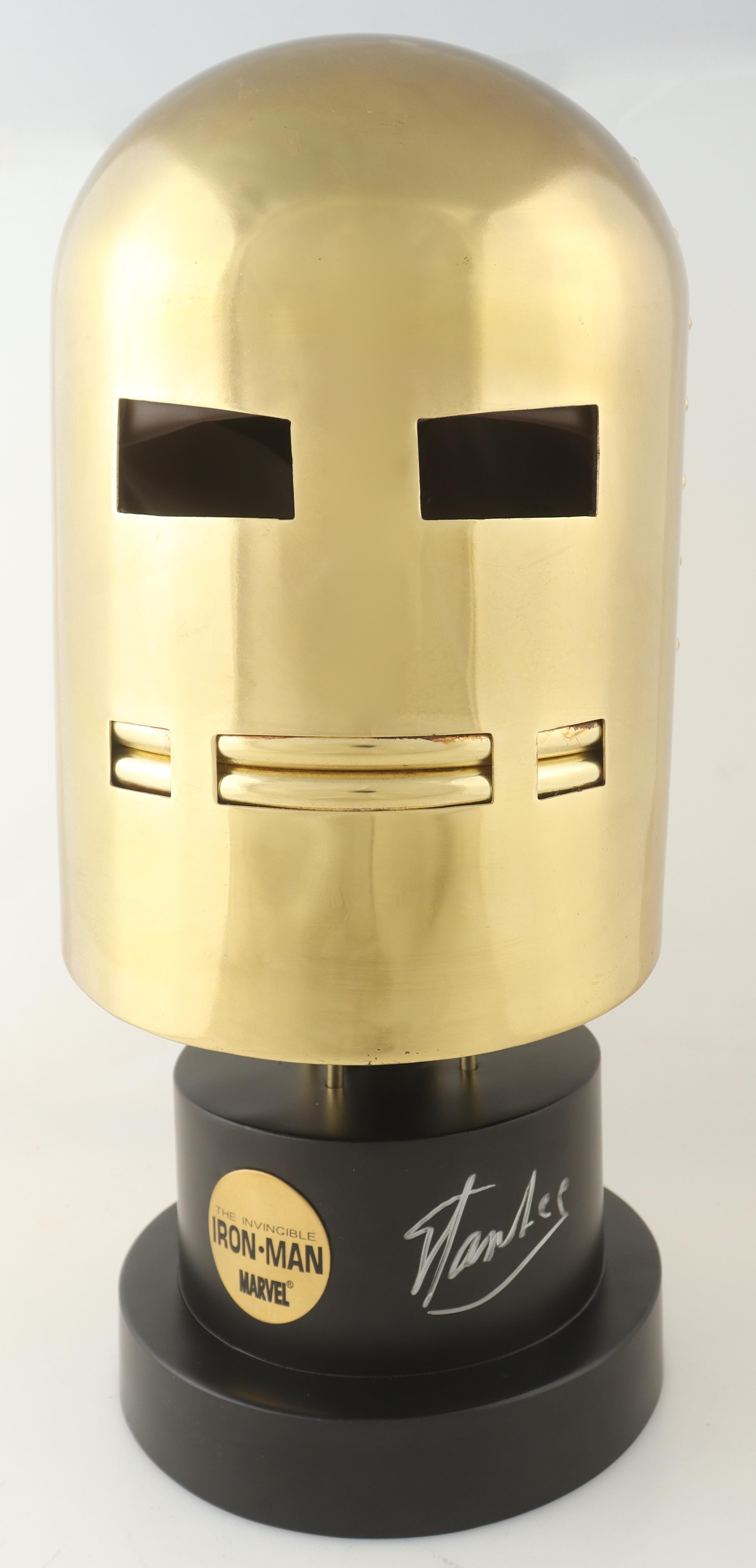 Stan Lee Signed "The Invincible Iron-Man" Helmet Display Stand with LE Full-Size Helmet #237/500 (Beckett) at PristineAuction.com Stan Lee Signed "The Invincible Iron-Man" Helmet Display Stand with LE Full-Size Helmet #237/500 (Beckett) at PristineAuction.com