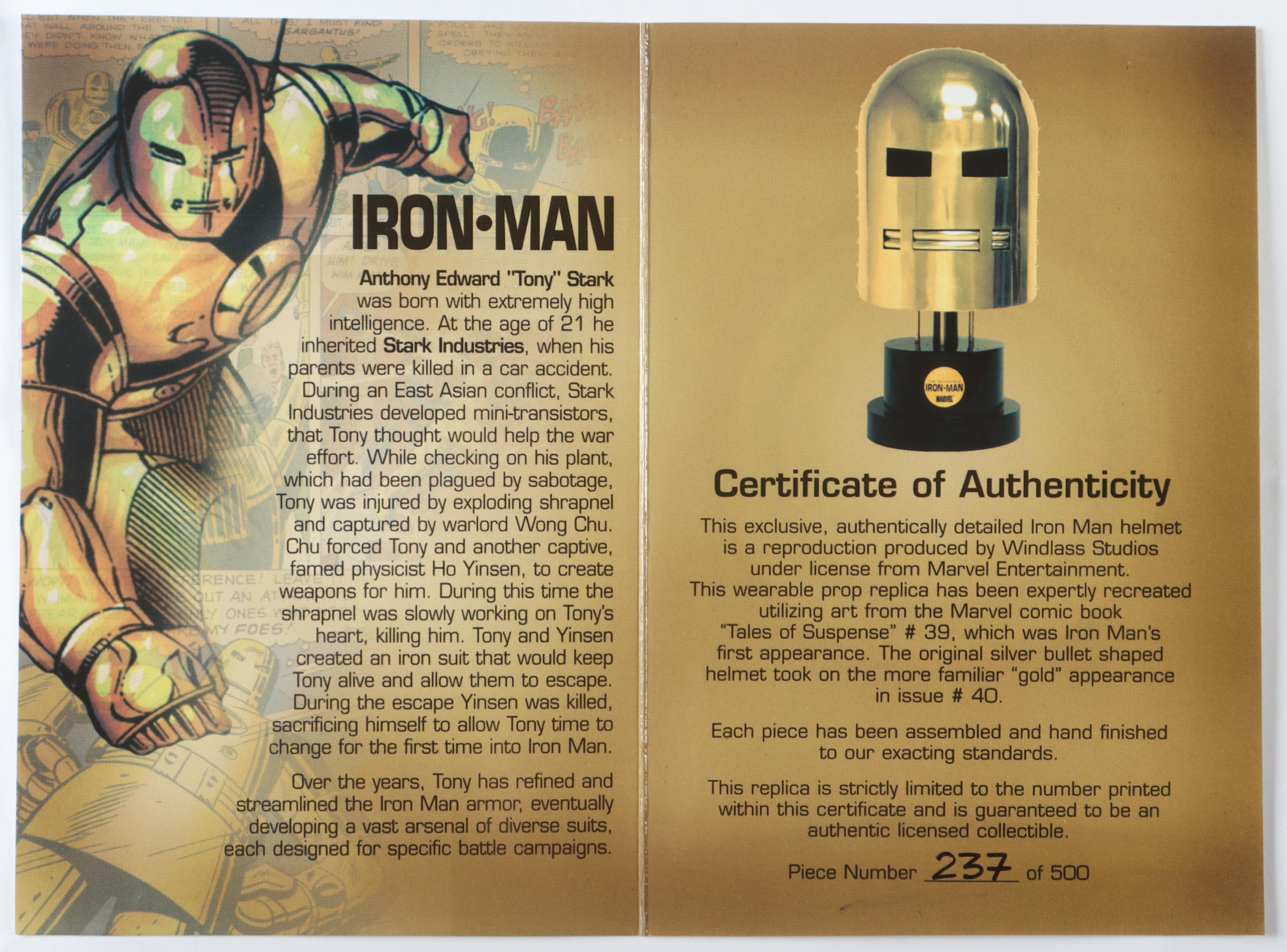 Stan Lee Signed "The Invincible Iron-Man" Helmet Display Stand with LE Full-Size Helmet #237/500 (Beckett) at PristineAuction.com Stan Lee Signed "The Invincible Iron-Man" Helmet Display Stand with LE Full-Size Helmet #237/500 (Beckett) at PristineAuction.com