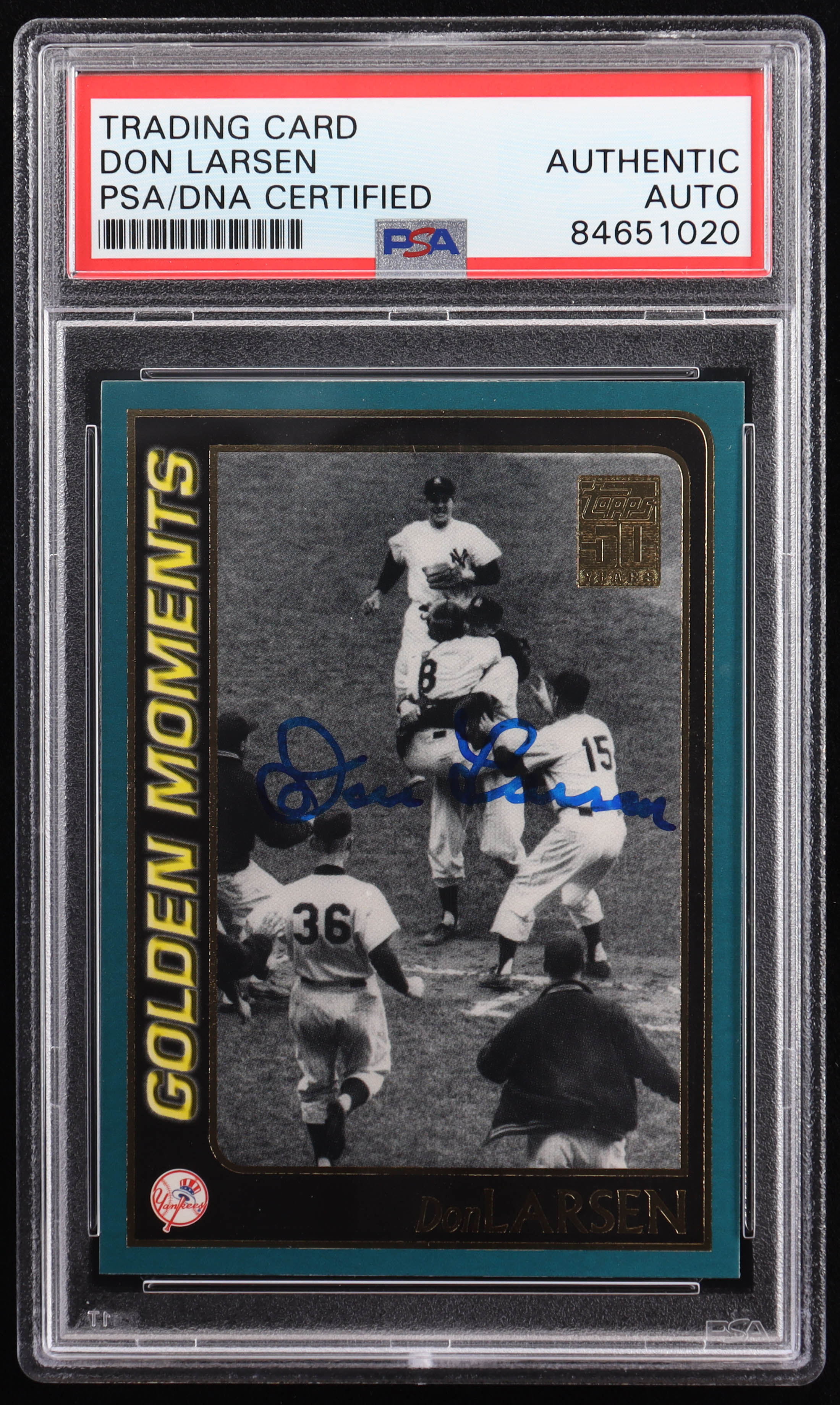 Don Larsen Signed 2001 Topps #378 GM (PSA & MLB) at PristineAuction.com Don Larsen Signed 2001 Topps #378 GM (PSA & MLB) at PristineAuction.com