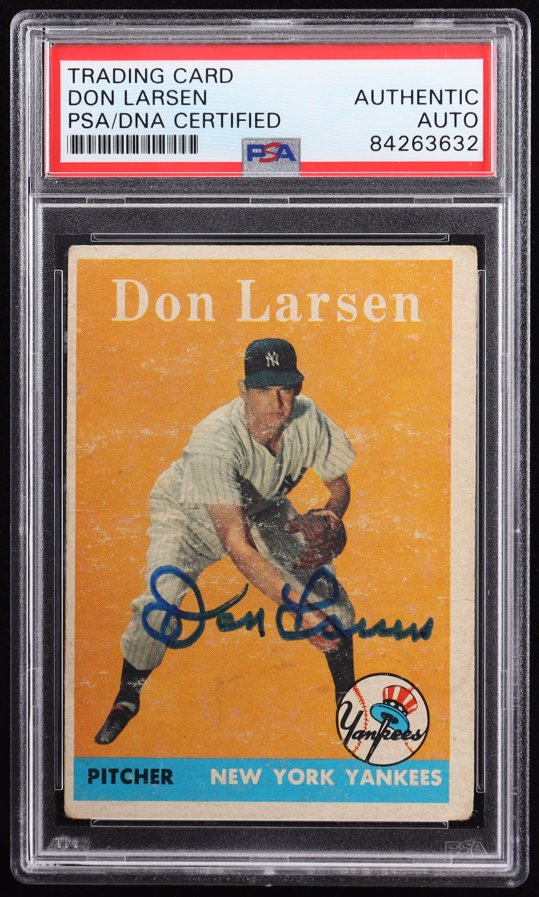 Don Larsen Signed 1958 Topps #161 (PSA) at PristineAuction.com Don Larsen Signed 1958 Topps #161 (PSA) at PristineAuction.com