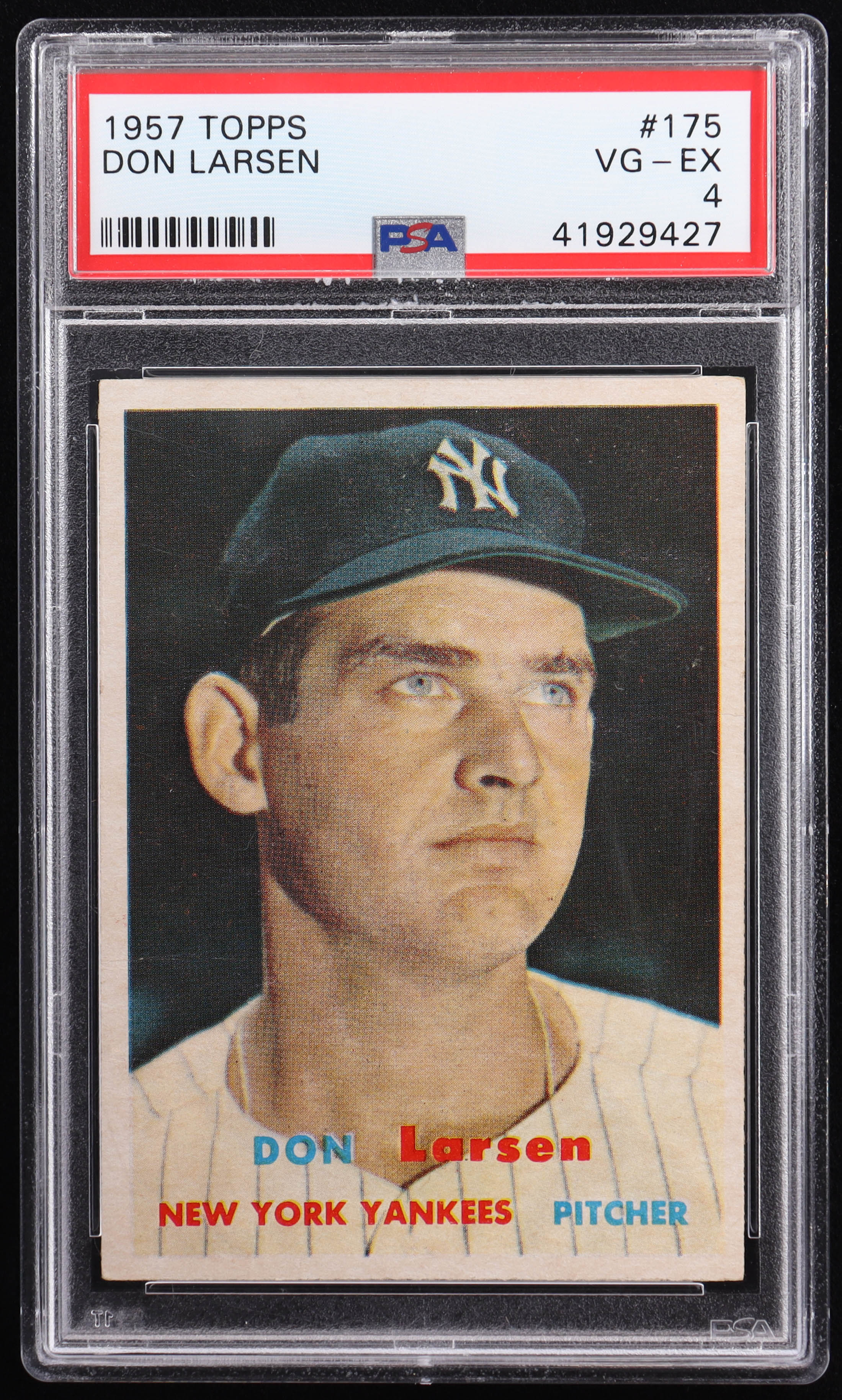 Don Larsen 1957 Topps #175 (PSA 4) at PristineAuction.com Don Larsen 1957 Topps #175 (PSA 4) at PristineAuction.com