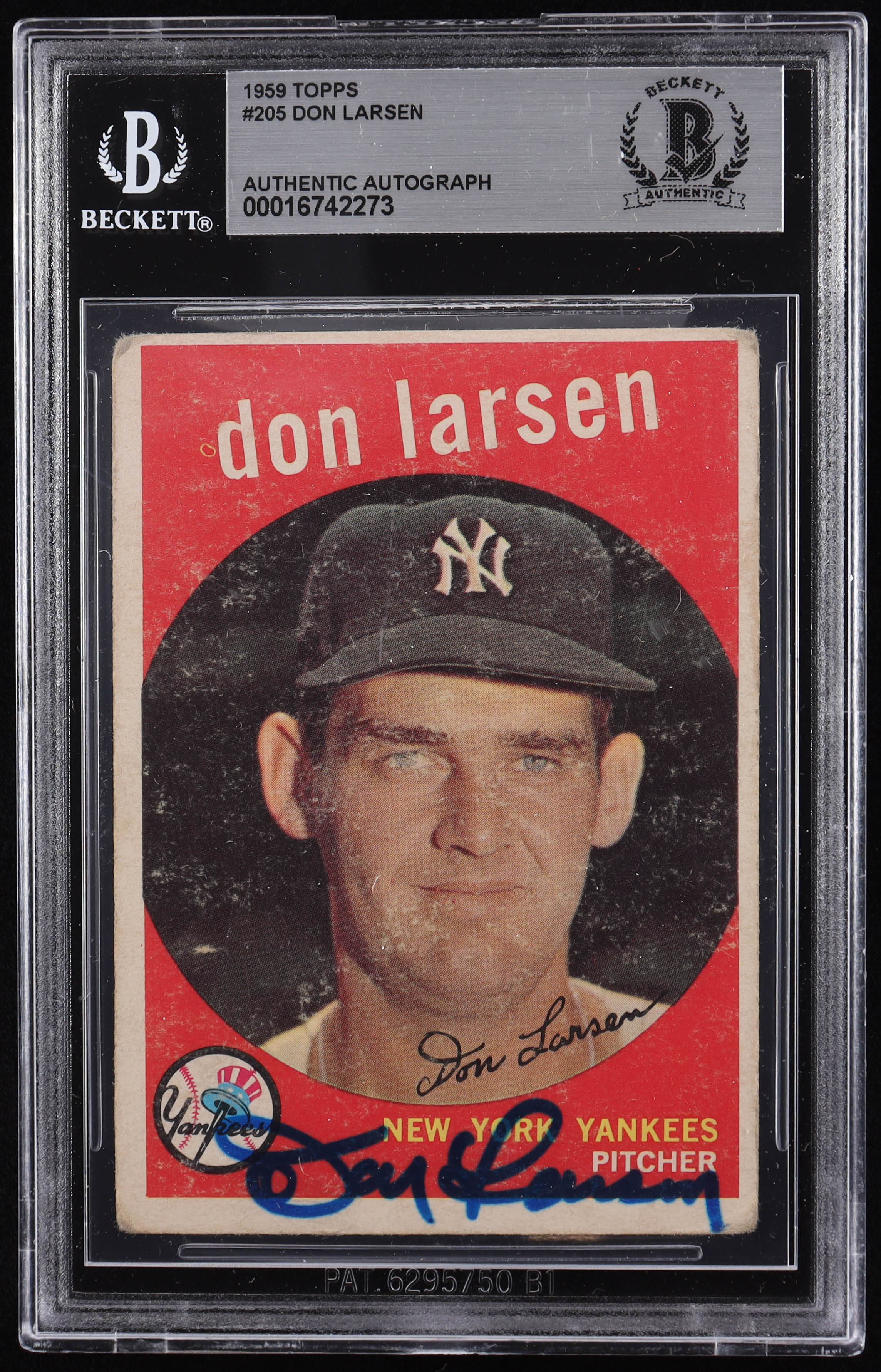 Don Larsen Signed 1959 Topps #205 (BGS) at PristineAuction.com Don Larsen Signed 1959 Topps #205 (BGS) at PristineAuction.com