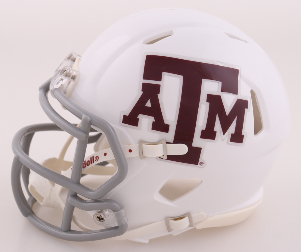 Johnny Manziel Signed Texas A&M Aggies Speed Mini Helmet Inscribed "Johnny F***** Football" & "'12 Heisman" (Beckett) at PristineAuction.com Johnny Manziel Signed Texas A&M Aggies Speed Mini Helmet Inscribed "Johnny F***** Football" & "'12 Heisman" (Beckett) at PristineAuction.com