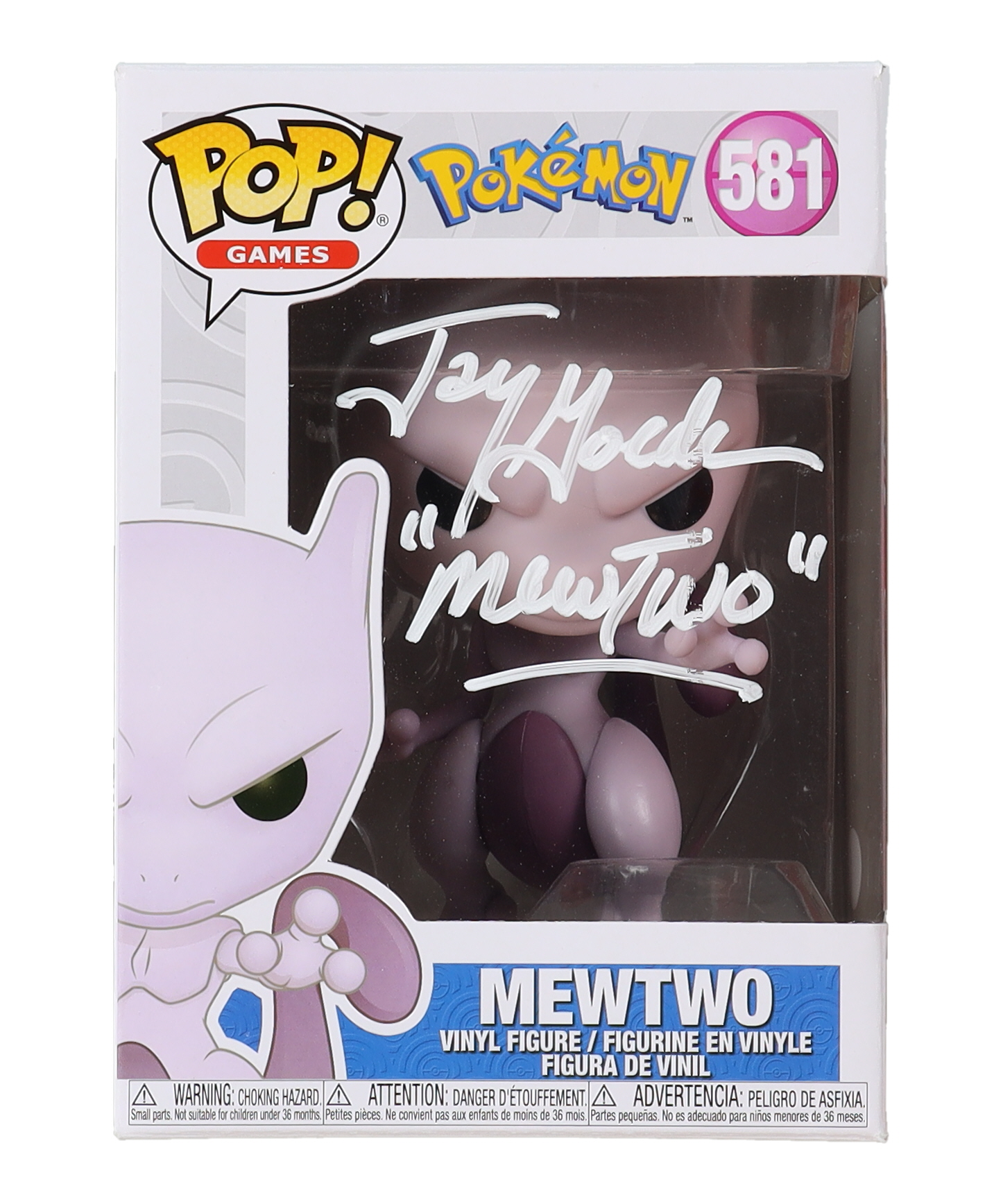 Jay Goede Signed "Pokemon" #581 Mewtwo Funko Pop! Vinyl Figure Inscribed "Mewtwo" (JSA) at PristineAuction.com Jay Goede Signed "Pokemon" #581 Mewtwo Funko Pop! Vinyl Figure Inscribed "Mewtwo" (JSA) at PristineAuction.com