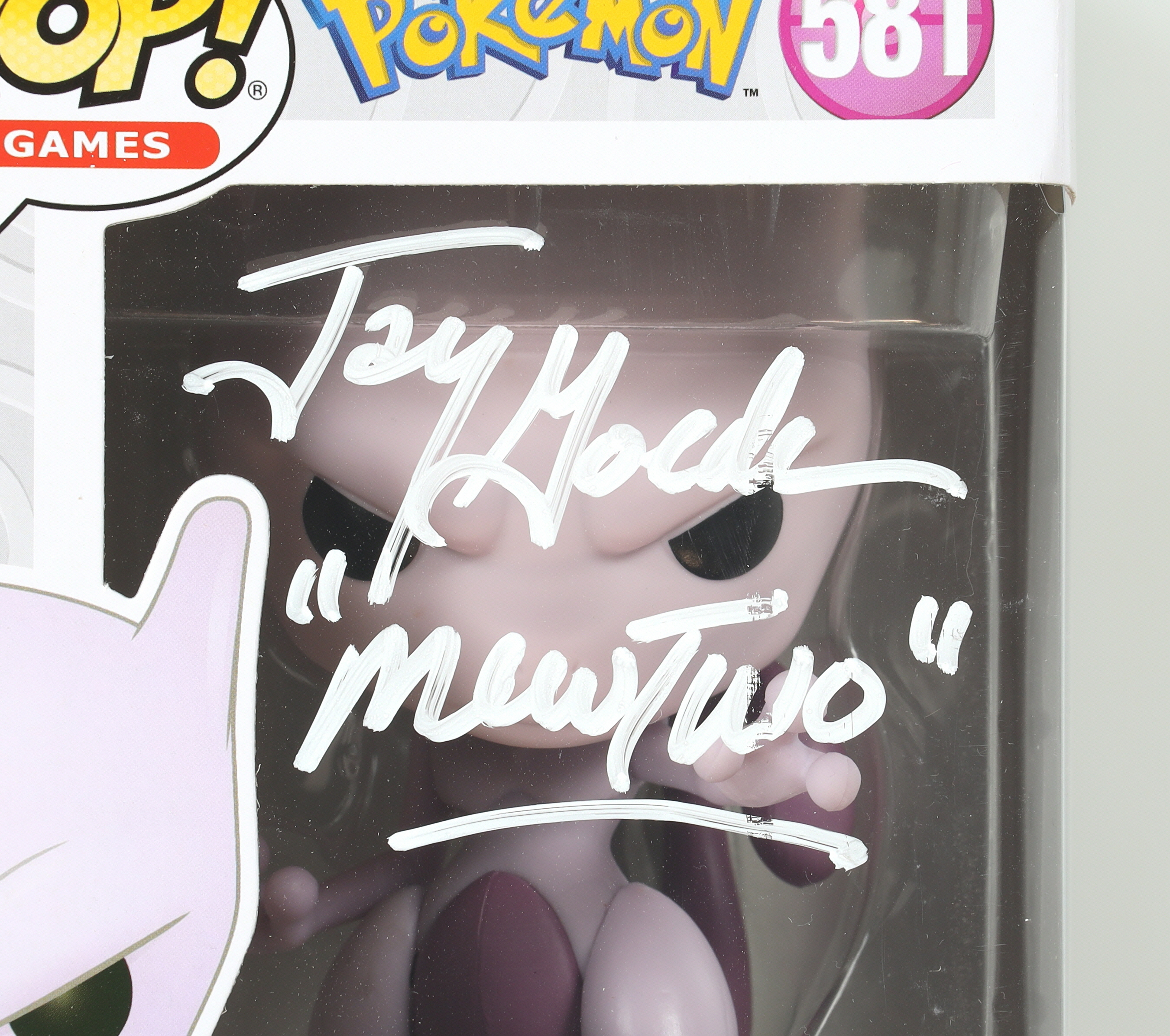 Jay Goede Signed "Pokemon" #581 Mewtwo Funko Pop! Vinyl Figure Inscribed "Mewtwo" (JSA) at PristineAuction.com Jay Goede Signed "Pokemon" #581 Mewtwo Funko Pop! Vinyl Figure Inscribed "Mewtwo" (JSA) at PristineAuction.com