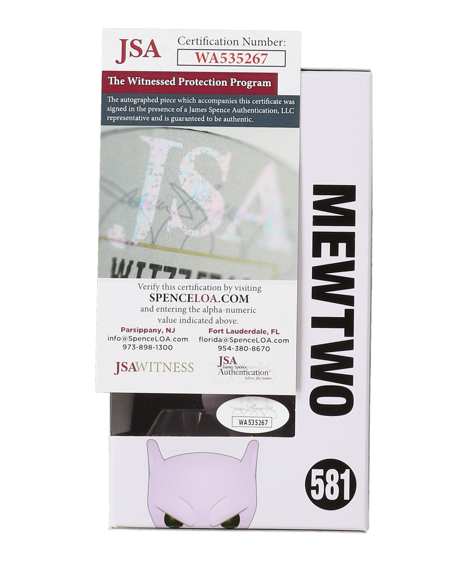 Jay Goede Signed "Pokemon" #581 Mewtwo Funko Pop! Vinyl Figure Inscribed "Mewtwo" (JSA) at PristineAuction.com Jay Goede Signed "Pokemon" #581 Mewtwo Funko Pop! Vinyl Figure Inscribed "Mewtwo" (JSA) at PristineAuction.com