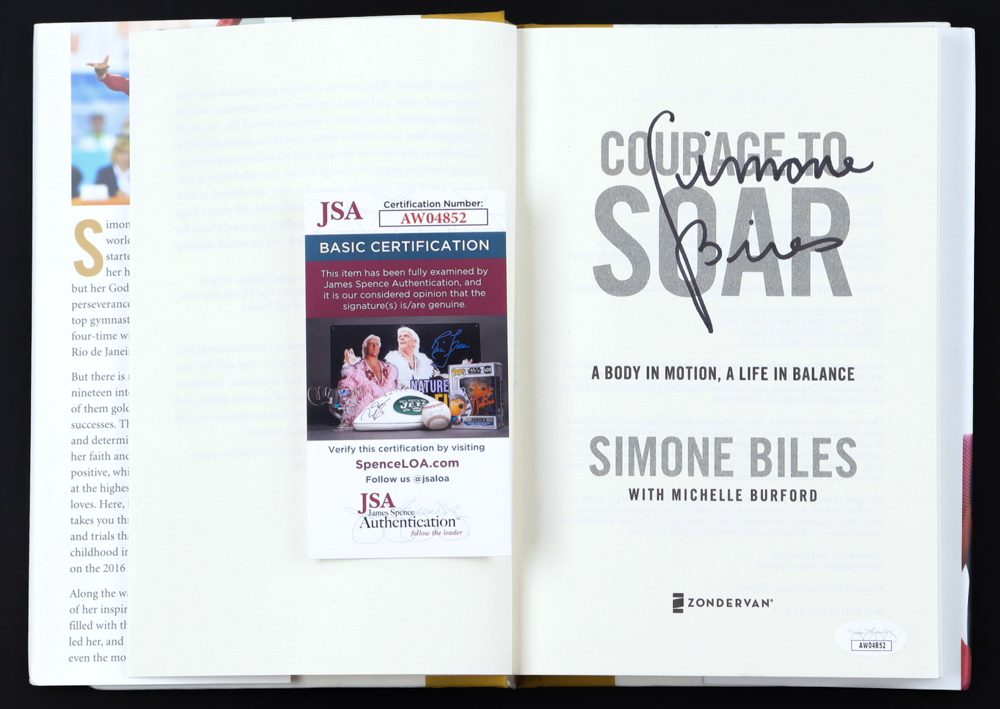 Simone Biles Signed "Courage To Soar" Hardcover Book (JSA) at PristineAuction.com Simone Biles Signed "Courage To Soar" Hardcover Book (JSA) at PristineAuction.com