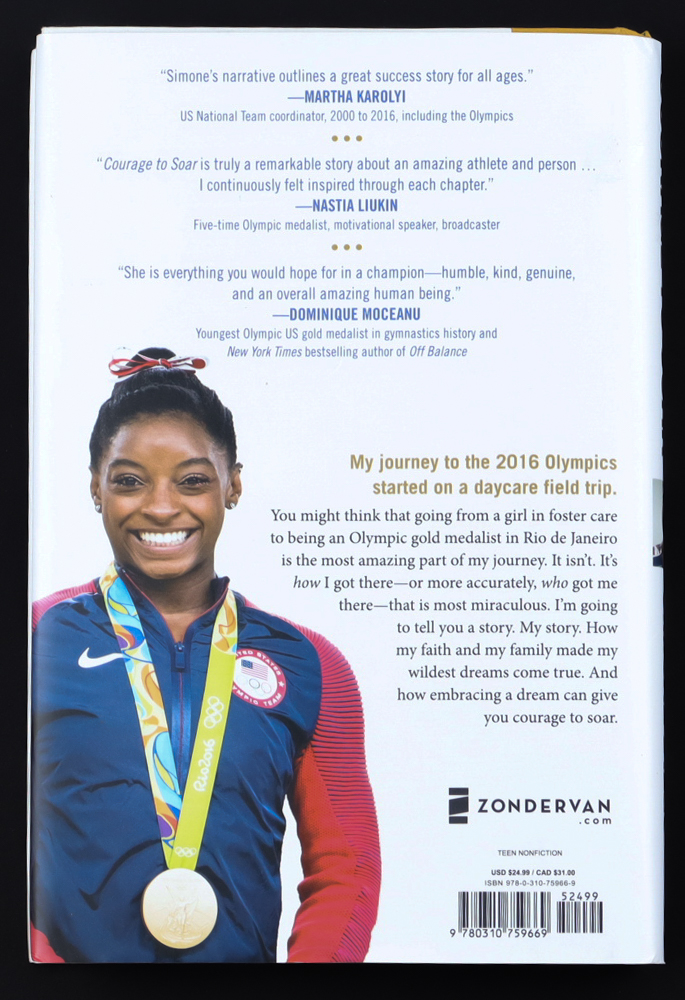 Simone Biles Signed "Courage To Soar" Hardcover Book (JSA) at PristineAuction.com Simone Biles Signed "Courage To Soar" Hardcover Book (JSA) at PristineAuction.com