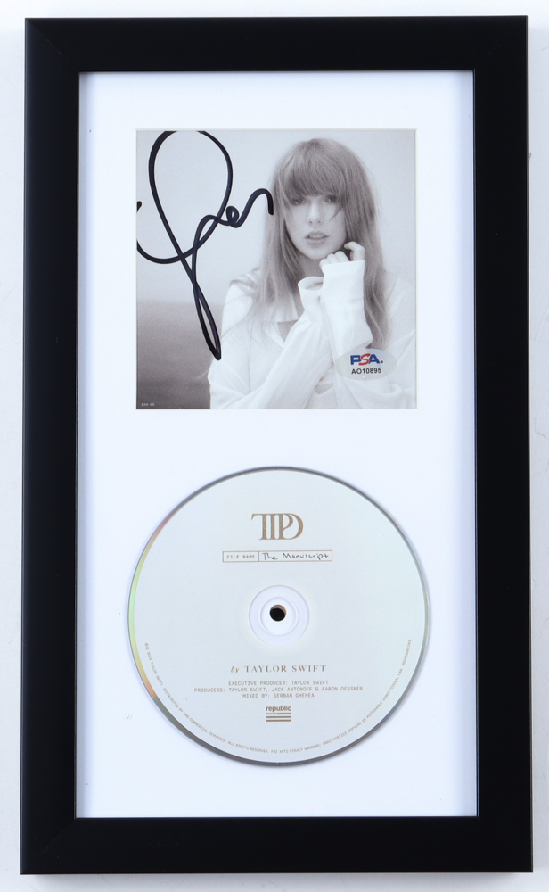Taylor Swift Signed Custom Framed "The Tortured Poets Department" CD Album Cover Display (PSA) at PristineAuction.com Taylor Swift Signed Custom Framed "The Tortured Poets Department" CD Album Cover Display (PSA) at PristineAuction.com