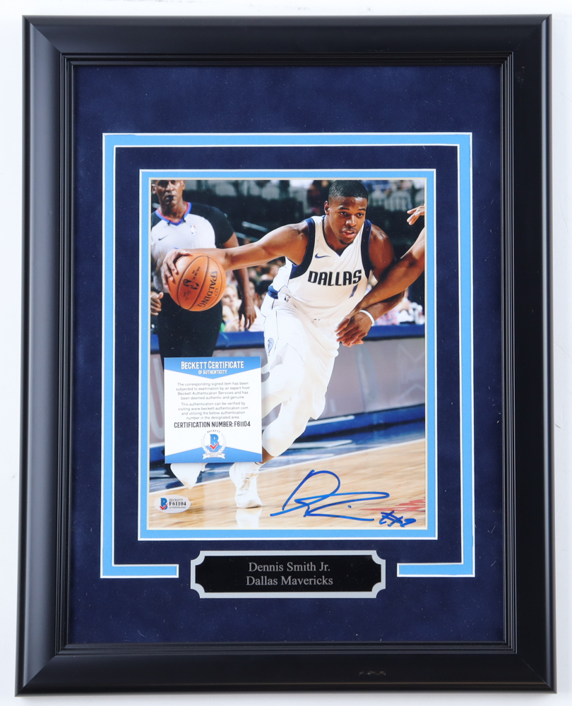 Dennis Smith Jr. Signed Mavericks Custom Framed Photo Display (Beckett) at PristineAuction.com Dennis Smith Jr. Signed Mavericks Custom Framed Photo Display (Beckett) at PristineAuction.com