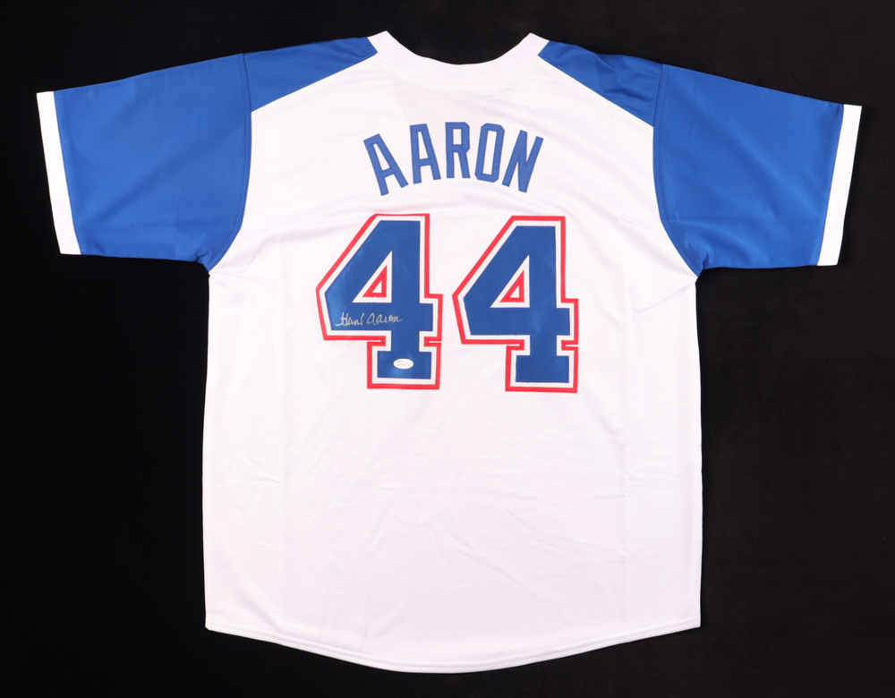 Hank Aaron Signed Jersey (JSA) at PristineAuction.com Hank Aaron Signed Jersey (JSA) at PristineAuction.com