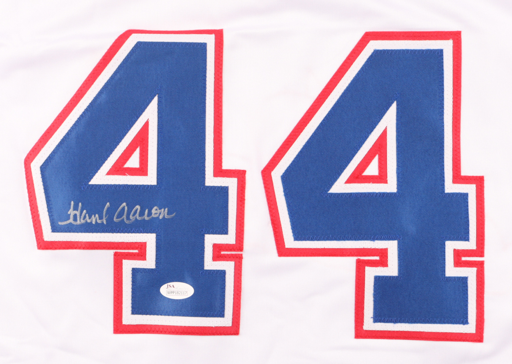Hank Aaron Signed Jersey (JSA) at PristineAuction.com Hank Aaron Signed Jersey (JSA) at PristineAuction.com