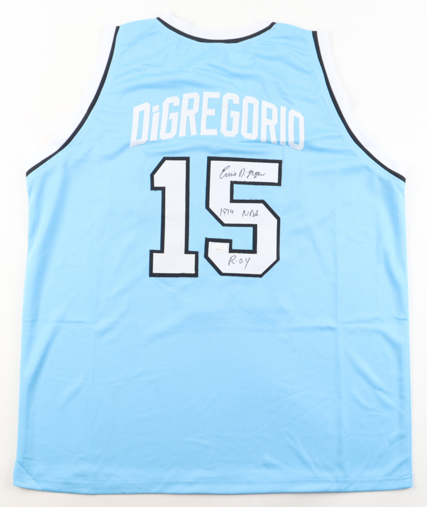 Ernie DiGregorio Signed Jersey Inscribed "1974 NBA R.O.Y" (JSA) at PristineAuction.com Ernie DiGregorio Signed Jersey Inscribed "1974 NBA R.O.Y" (JSA) at PristineAuction.com