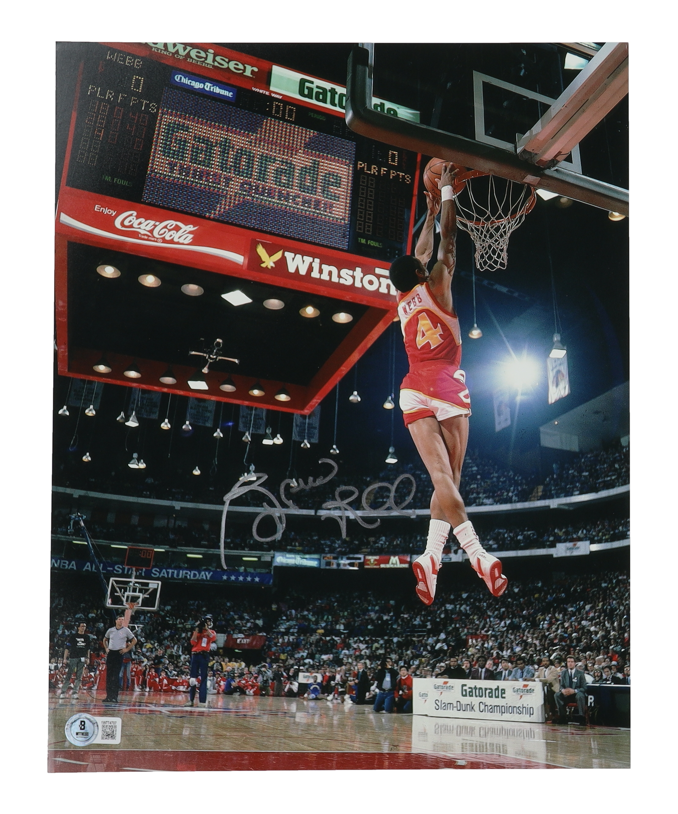 Spud Webb Signed Hawks 11x14 Photo (Beckett) at PristineAuction.com Spud Webb Signed Hawks 11x14 Photo (Beckett) at PristineAuction.com