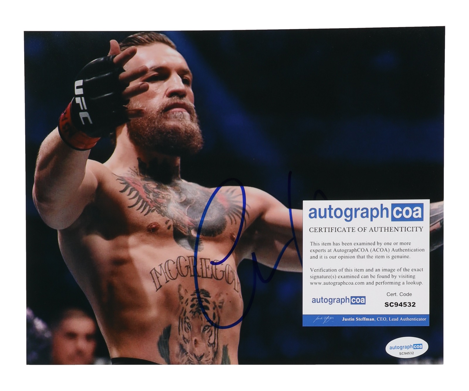 Conor McGregor Signed UFC 8x10 Photo (AutographCOA) at PristineAuction.com Conor McGregor Signed UFC 8x10 Photo (AutographCOA) at PristineAuction.com