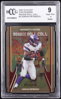 Adrian Peterson 2007 Playoff Contenders Rookie Roll Call #3 RC #50/1000 (BCCG 9) at PristineAuction.com