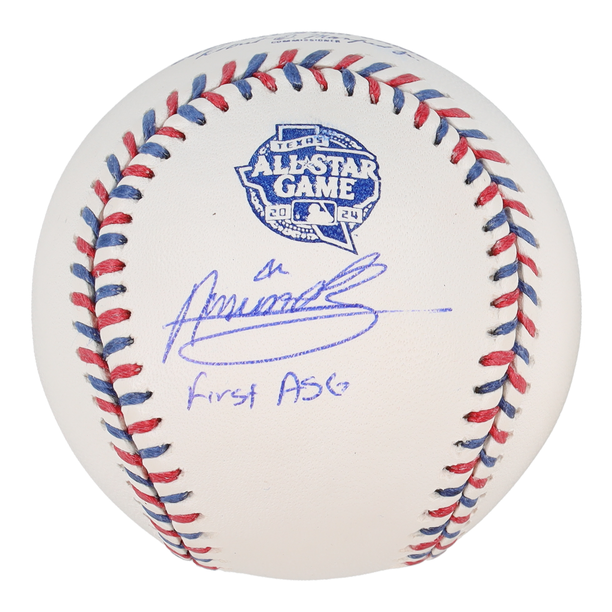 Andres Munoz Signed 2024 All-Star Game Logo Baseball Inscribed "First ASG" (JSA) at PristineAuction.com Andres Munoz Signed 2024 All-Star Game Logo Baseball Inscribed "First ASG" (JSA) at PristineAuction.com