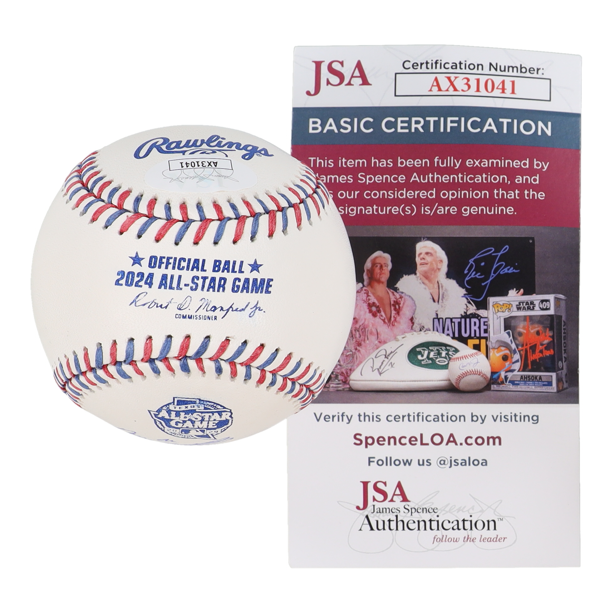 Andres Munoz Signed 2024 All-Star Game Logo Baseball Inscribed "First ASG" (JSA) at PristineAuction.com Andres Munoz Signed 2024 All-Star Game Logo Baseball Inscribed "First ASG" (JSA) at PristineAuction.com