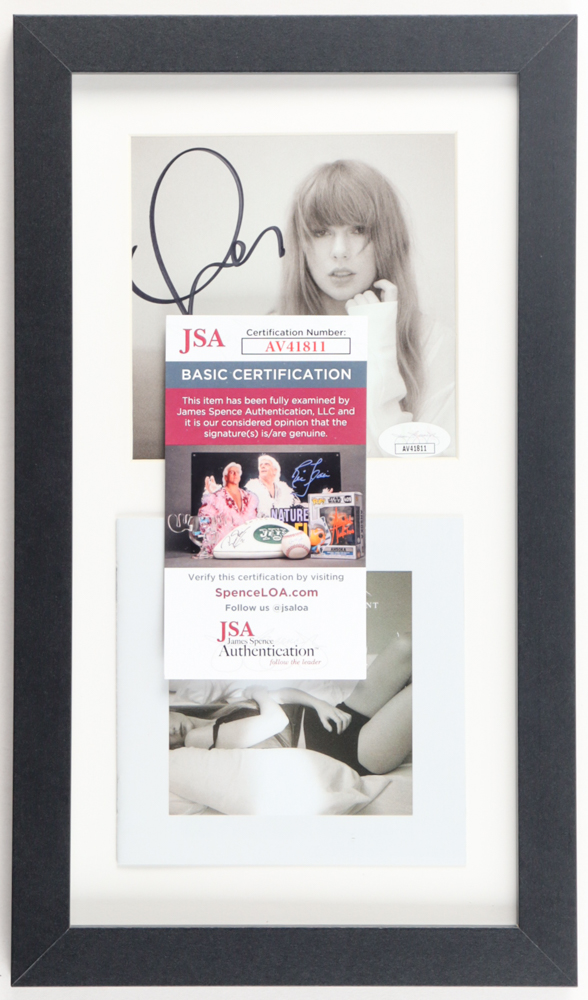 Taylor Swift Signed Custom Framed "The Tortured Poets Department" CD Album Insert Display (JSA) at PristineAuction.com Taylor Swift Signed Custom Framed "The Tortured Poets Department" CD Album Insert Display (JSA) at PristineAuction.com