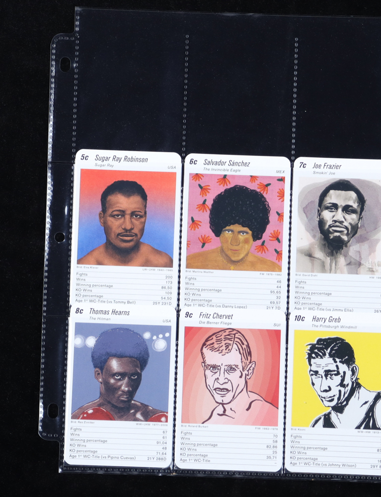 Switzerland Quartet Complete Boxing Set of (40) Cards including Muhammad Ali #7B, Mike Tyson #1B, Oscar De La Hoya #1D, Evander Holyfield #1A at PristineAuction.com Switzerland Quartet Complete Boxing Set of (40) Cards including Muhammad Ali #7B, Mike Tyson #1B, Oscar De La Hoya #1D, Evander Holyfield #1A at PristineAuction.com