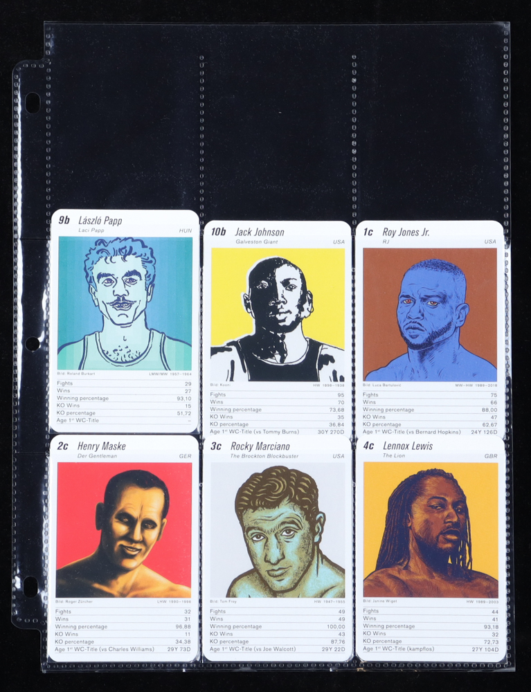 Switzerland Quartet Complete Boxing Set of (40) Cards including Muhammad Ali #7B, Mike Tyson #1B, Oscar De La Hoya #1D, Evander Holyfield #1A at PristineAuction.com Switzerland Quartet Complete Boxing Set of (40) Cards including Muhammad Ali #7B, Mike Tyson #1B, Oscar De La Hoya #1D, Evander Holyfield #1A at PristineAuction.com