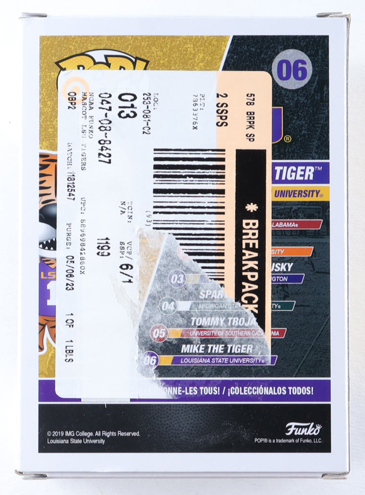 Angel Reese Signed LSU #06 Mike the Tiger Funko Pop! Vinyl Figure (Beckett) at PristineAuction.com Angel Reese Signed LSU #06 Mike the Tiger Funko Pop! Vinyl Figure (Beckett) at PristineAuction.com