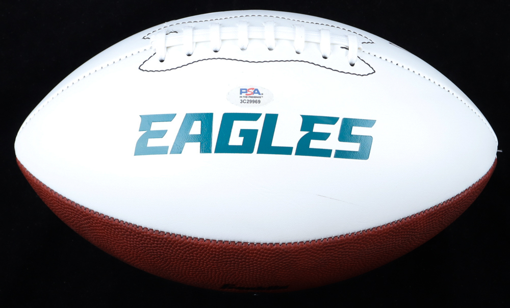 Jason Kelce Signed Eagles Logo Football (PSA) at PristineAuction.com Jason Kelce Signed Eagles Logo Football (PSA) at PristineAuction.com