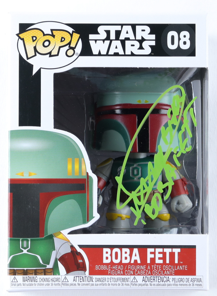 Dickey Beer Signed "Star Wars" #08 Boba Fett Funko Pop! Vinyl Figure Inscribed "Boba Fett" (JSA) at PristineAuction.com Dickey Beer Signed "Star Wars" #08 Boba Fett Funko Pop! Vinyl Figure Inscribed "Boba Fett" (JSA) at PristineAuction.com