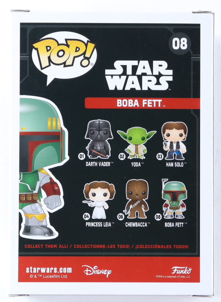 Dickey Beer Signed "Star Wars" #08 Boba Fett Funko Pop! Vinyl Figure Inscribed "Boba Fett" (JSA) at PristineAuction.com Dickey Beer Signed "Star Wars" #08 Boba Fett Funko Pop! Vinyl Figure Inscribed "Boba Fett" (JSA) at PristineAuction.com