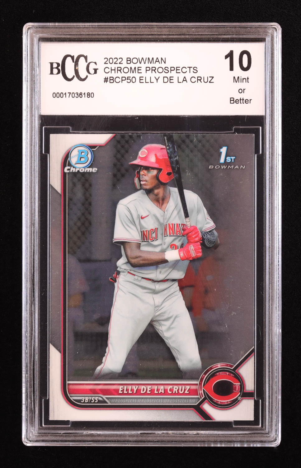 Bccg Label Back Elly De La Cruz 2022 Bowman Chrome Prospects #BCP50 RC (BCCG 10 ...