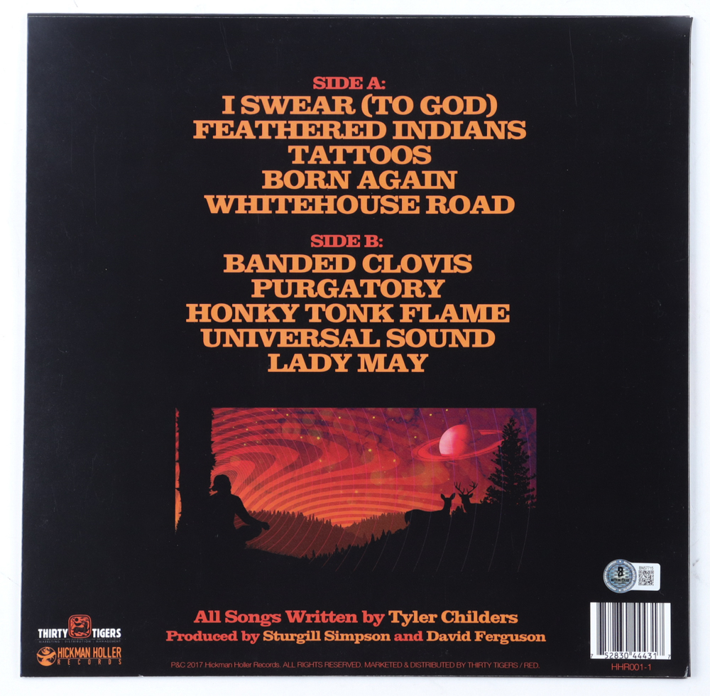 Tyler Childers Signed "Purgatory" Vinyl Record Album Cover (Beckett